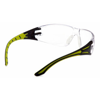 Pyramex SBGR9610S Clear Lens with Black and Green Temples