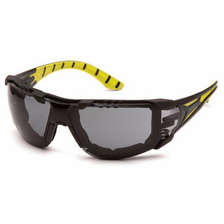 Pyramex SBGR9620STMFP Endeavor Plus - Black-Green Foam Padded Frame/Gray H2MAX Anti-Fog Lens Safety Glasses