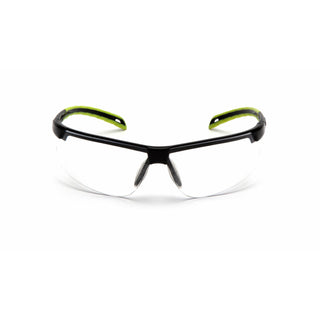 Pyramex SBL8610DTM Ever-lite- Clear H2MAX Anti-Fog Lens with Black/Lime Frame