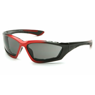 Pyramex SBR8720DTP Accurist Gray Anti-Fog Lens with Padded Black/Red Frame