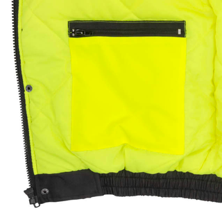 Radians SJ511B Class 3 Hi-Vis Hooded Bomber Jacket with Removable Sleeves