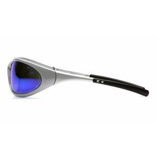 Pyramex SS3365E  Zone II - Silver Frame/Ice Blue Mirror Lens - Straight back, Rubber Coated Temple Tips