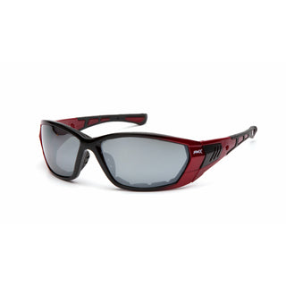 Pyramex SR10870D Silver Mirror Lens with Padded Red Frame