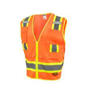 Radians SV69-2 Two Tone Type R Class 2 Mesh/Solid Surveyor Vest with Plan/Tablet Pocket