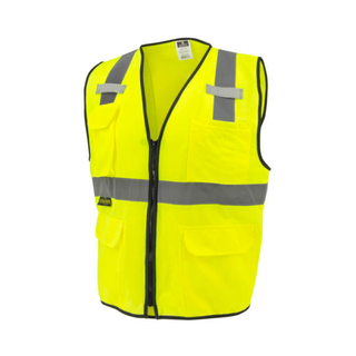 Radians SV7E Economy Type R Class 2 Solid Surveyor Safety Vest - Hi-Vis Green