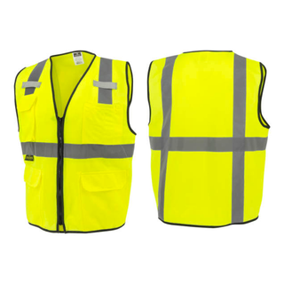Radians SV7E Economy Type R Class 2 Solid Surveyor Safety Vest - Hi-Vis Green