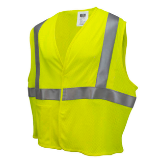 Radians SV97 Premium Modacrylic FR Class 2 & 3 Mesh Safety Vest - Hi-Vis Green