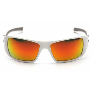 Pyramex SW5655D Goliath Sky Red Mirror Lens with White Frame