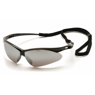 Pyramex SB6370SP Pyramex Safety - PMXTREME - Black Frame/Silver Mirror Lens with Black Cord