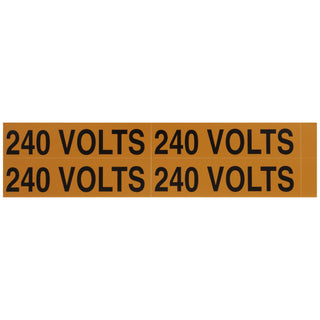 NSI VM-B-7 Voltage Marker Label Medium 240 Volts (4 Per Card) 4.5-In Wide X 1-In Tall