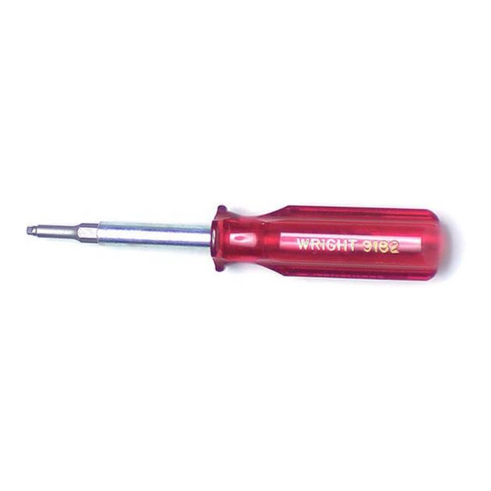 Wright Tool 9182 Robinson Style Square 4-in-1 Screwdriver, #0, #1, #2, #3