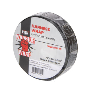 NSI WW-HW-75 Black Harness Wrap Vinyl Electrical Tape, .75in Wide, 60ft Long