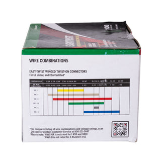 NSI WWC-GR-C Green Winged Wire Connector for Grounding, 100 Carton