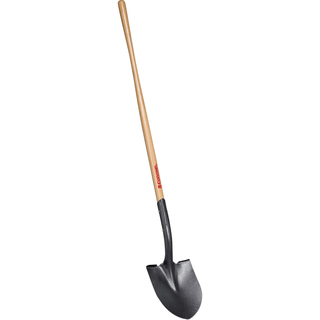 Corona SS 60000 Closed-Back, Round Point Shovel, 14-Gauge, 12 in. Head, 48 in. Wood Handle