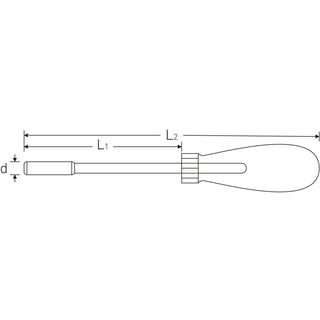 Stahlwille 18120001 4008 Ratcheting BIT holder, size 1, 250mm