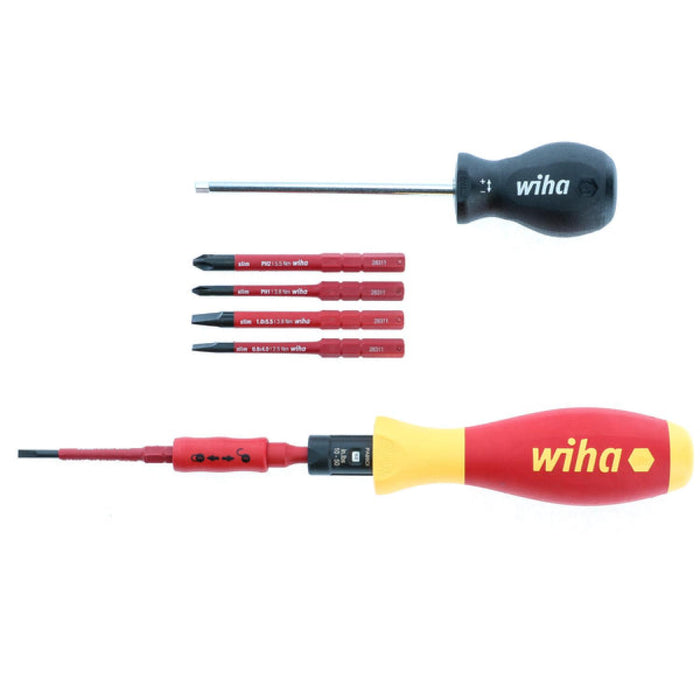 Wiha 28791 Insulated Slotted and Phillips Torque Screwdriver Set,  8 Piece