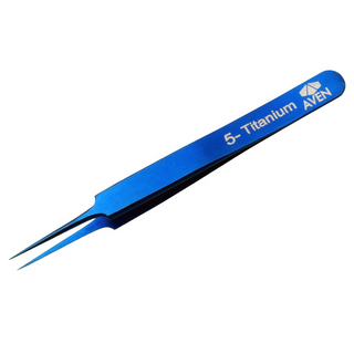 Aven Tools 18062TTB Titanium Blue Tweezers, Pattern #5