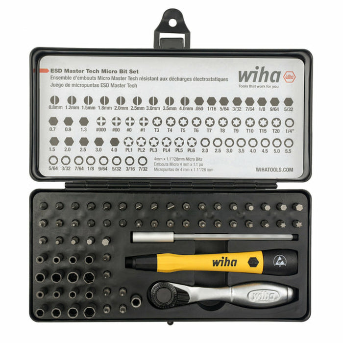 Wiha 75965 Micro Bit Ratchet Set, 65 Piece