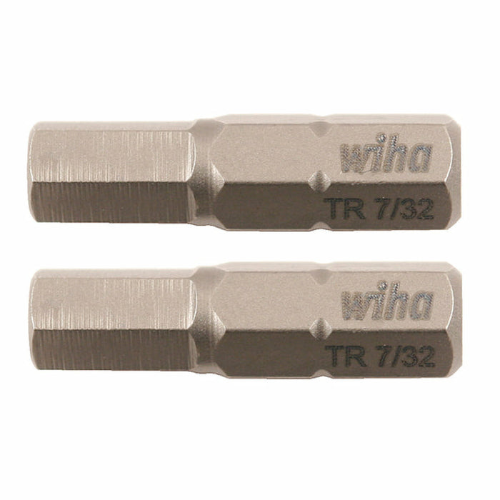 Wiha 71977 7/32" x 25mm Security Hex Insert Bit, 2 Pack