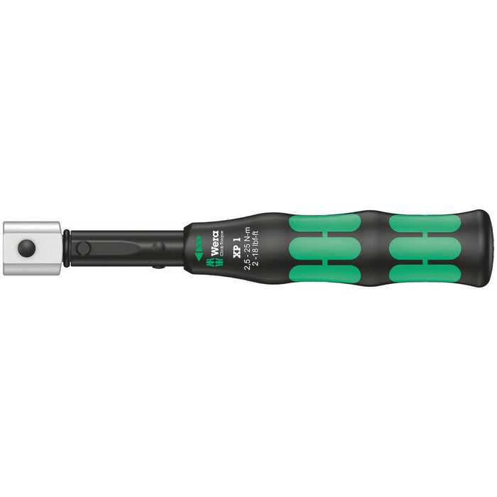 Wera Click-Torque XP 1 pre-set adjustable torque wrench for insert tools, 2.5-25 Nm, 2.5 Nm, 9x12 x 2.5 Nm x 2.5-25 Nm