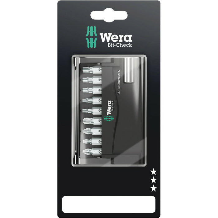 Wera Bit-Check 10 Universal 5 SB, 10 pieces