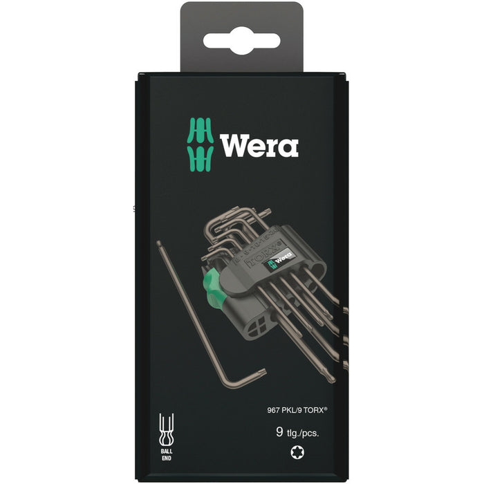 Wera 967/9 TX 1 SB L-key set, BlackLaser, 9 pieces