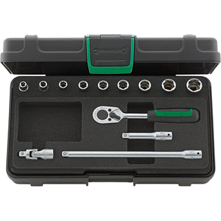 Stahlwille 96015107 1/4" Hex Socket Set with Ratchet - 13 Pieces
