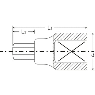 Stahlwille 06050014 64 1" Hex Socket, 14 mm