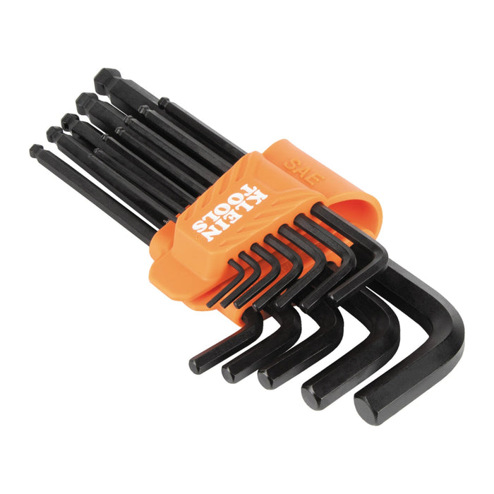 Klein Tools BLS12 L-Style Ball-End Hex Key Wrench Set, SAE, 12 Pc.