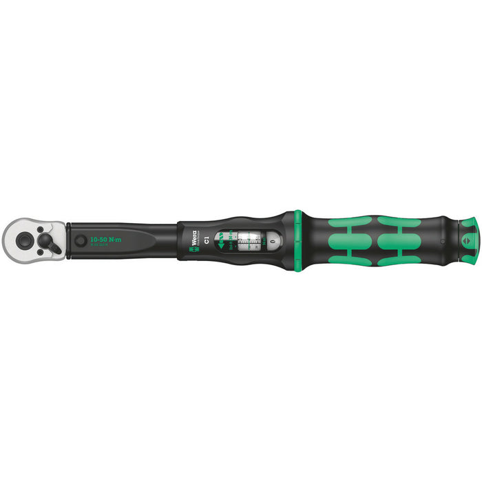 Wera Click-Torque C 1 torque wrench with reversible ratchet, 10-50 Nm, 1/2" x 10-50 Nm