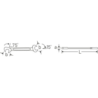 Stahlwille 96400651 12/15 Small Double Open Ended Spanner Electric Set w/ Wallet