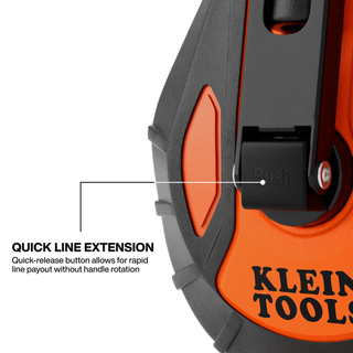 Klein Tools CHLK100S Smooth Retractable Chalk Reel, 100-Foot, with Blue Chalk Refill