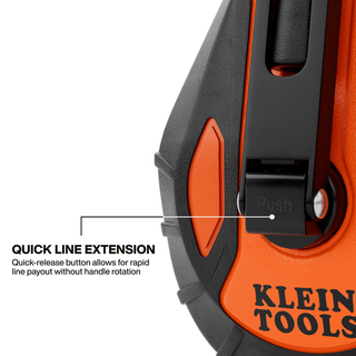Klein Tools CHLK50S Smooth Retractable Chalk Reel, 50-Foot