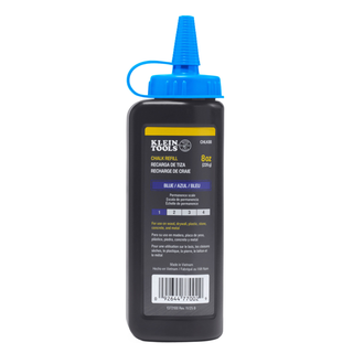 Klein Tools CHLK8B Chalk Refill, Blue, 8-Ounce