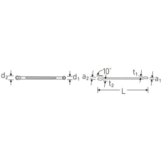 Stahlwille 41613436 230a Double ended ring Spanner Shallow Offset