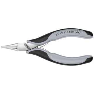 Knipex 35 12 115 ESD 4 1/2" Electronics Pliers-Flat Tips, ESD Handles