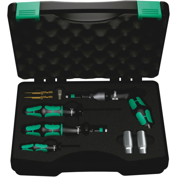 Wera 7443/61/9 Assembly set for tyre pressure control systems, 9 pieces