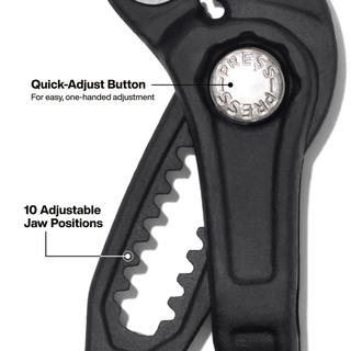 Klein Tools D5057BS Straight Jaw Quick-Adjust Pump Pliers, 7-Inch