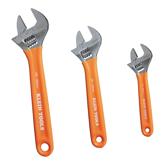 Klein Tools D5073 Extra-Capacity Adjustable Wrenches, 3 Pc.