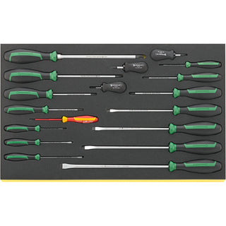 Stahlwille 96831179 TCS 4620/4660VDE DRALL+ Screwdriver Set with TCS inlay, 18 pieces