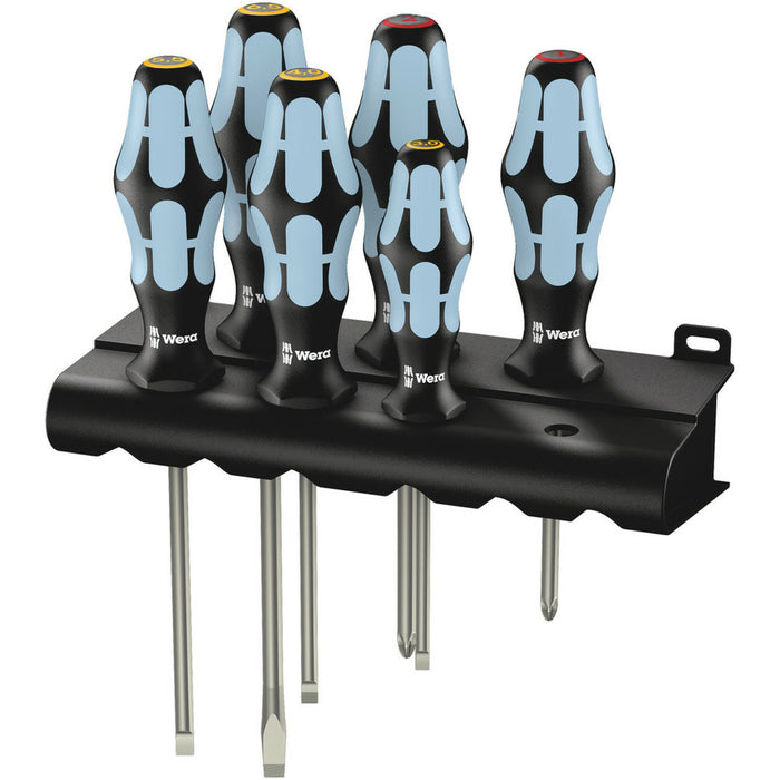 Wera 3334/6 Screwdriver set, stainless and rack, 6 pieces
