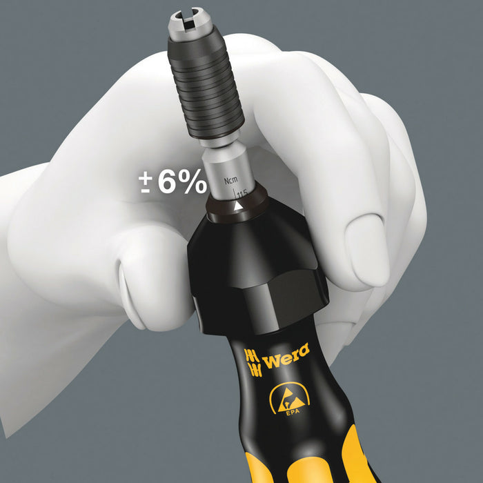Wera Series 7400 Kraftform ESD adjustable torque screwdrivers (0.1-1.0 Nm), 7435 ESD x 0.10-0.34 Nm