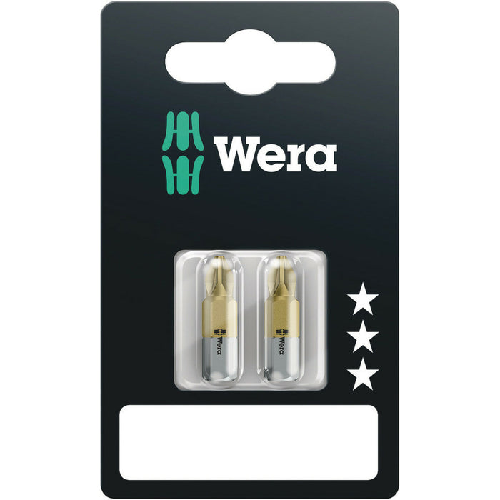 Wera 855/1 TiN SB bits, PZ 2 x 25 mm, 2 pieces