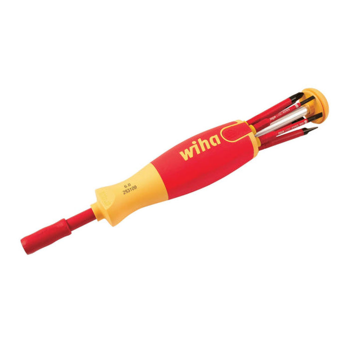 Wiha 28394 7 Piece Insulated Pop Up Screwdriver Set - Slotted/Phillips/Square