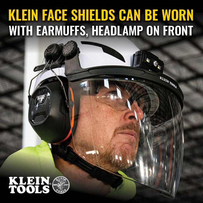 Klein Tools 60530 Replacement Face Shield Lens, Full Brim Hard Hat, Clear