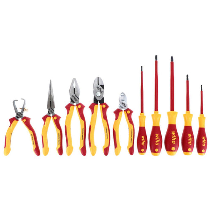 Wiha 32891 10 Piece Insulated Pliers-Cutters and Screwdriver Set
