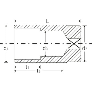 Stahlwille 03020026 Extra Deep Socket