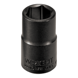 Wright Tool 33016  3/8" Drive 6 Point Standard Black Industrial Socket - 1/2"