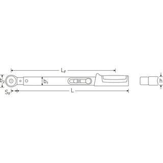 Stahlwille 96504012 730R/12 Quick SERVICE-MANOSKOP 1/2"torque wrench