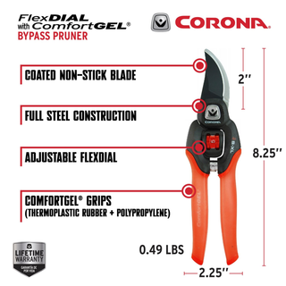 Corona BP 4214D FlexDIAL Bypass Pruner, 3/4 in. Cut Capacity